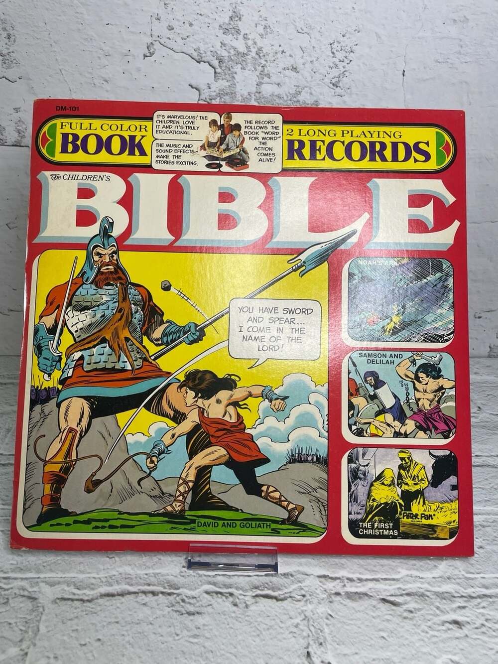 The Children's Bible Book and 2 Long Playing Records 1974 vintage